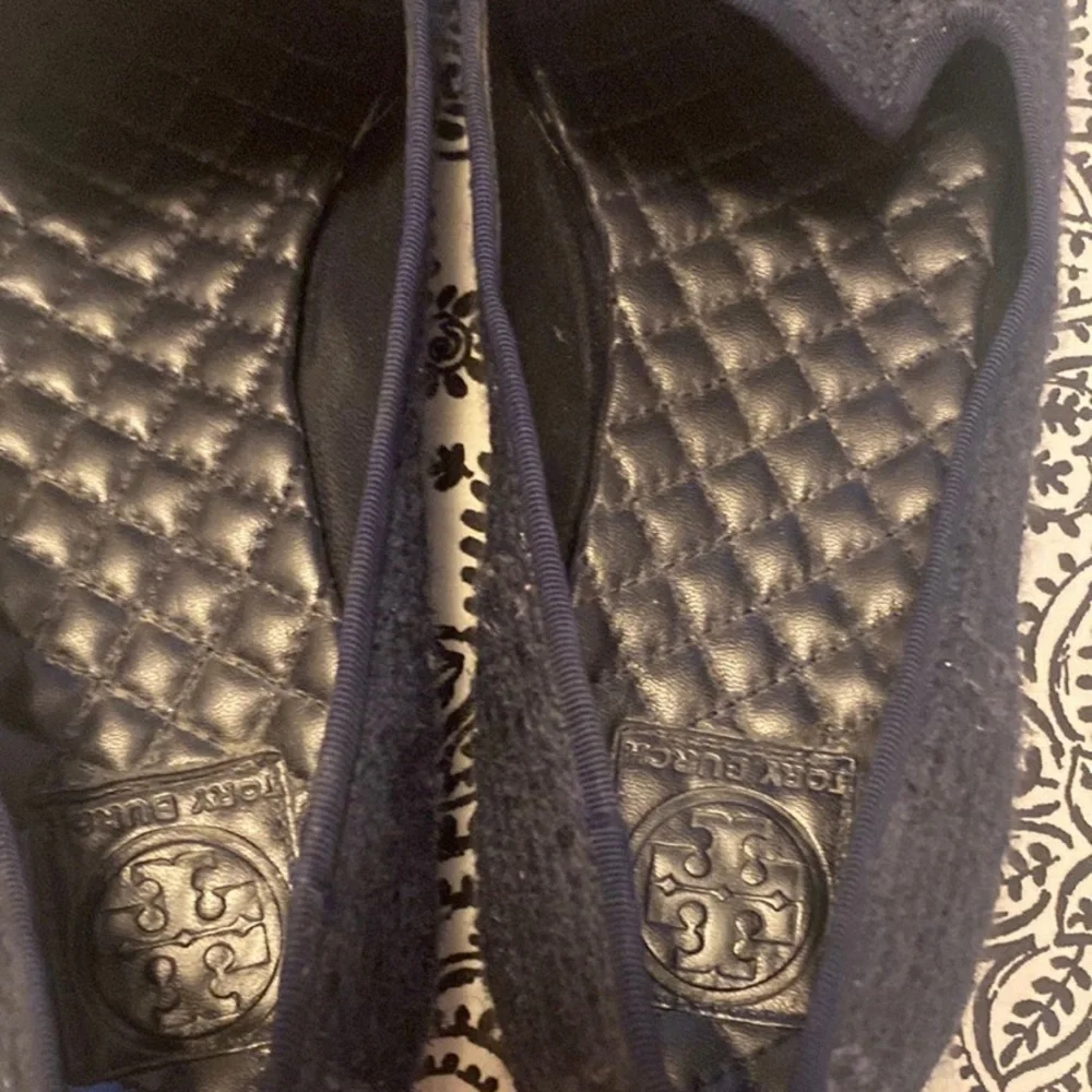 Tory Burch loafers navy tweed - Picture 3 of 10